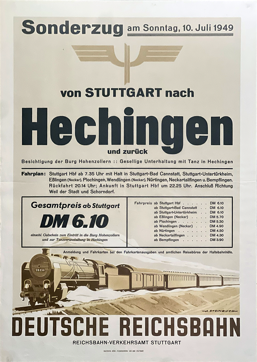 Hechingen Sonderzug nach Stuttgart 1949